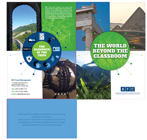 Brochure Design by Bogi for BFC Travel Management | Design: #1189126