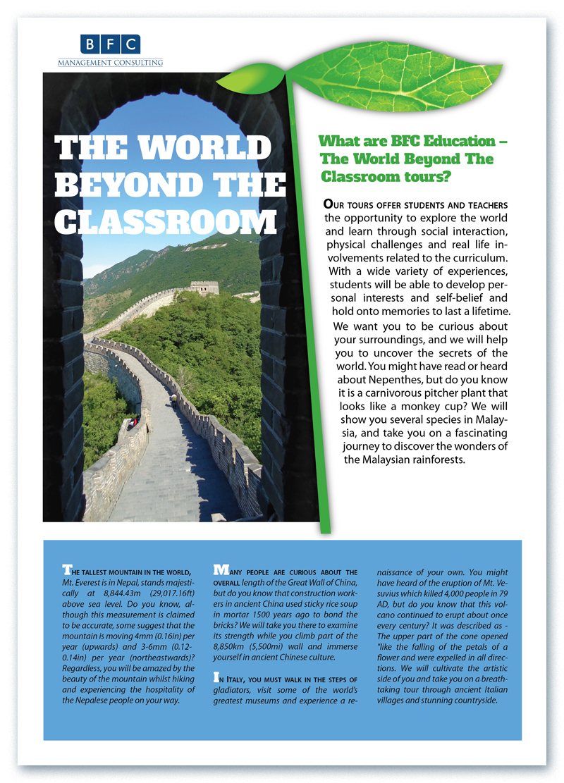 Brochure Design by Bogi for BFC Travel Management | Design #1189151