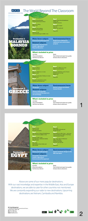 Brochure Design by Bogi for BFC Travel Management | Design: #1189208