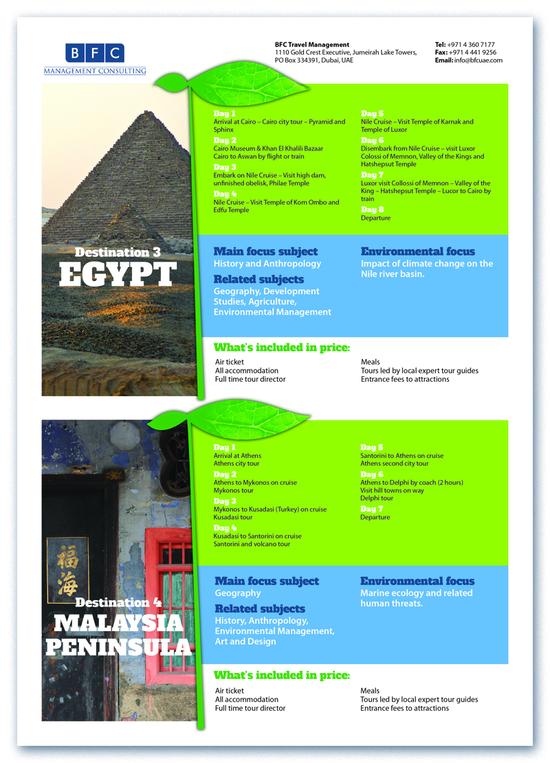 Brochure Design by Bogi for BFC Travel Management | Design #1196490