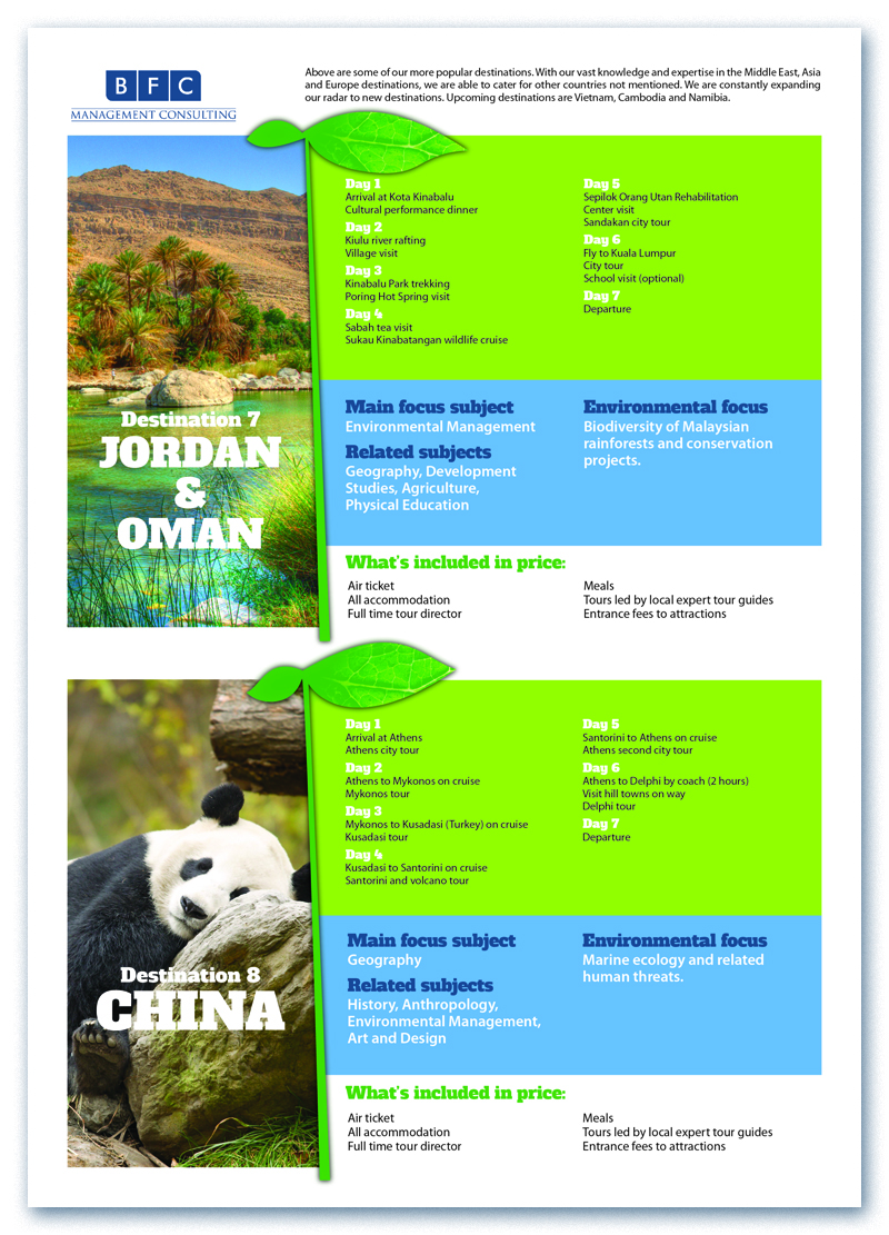 Brochure Design by Bogi for BFC Travel Management | Design #1196495