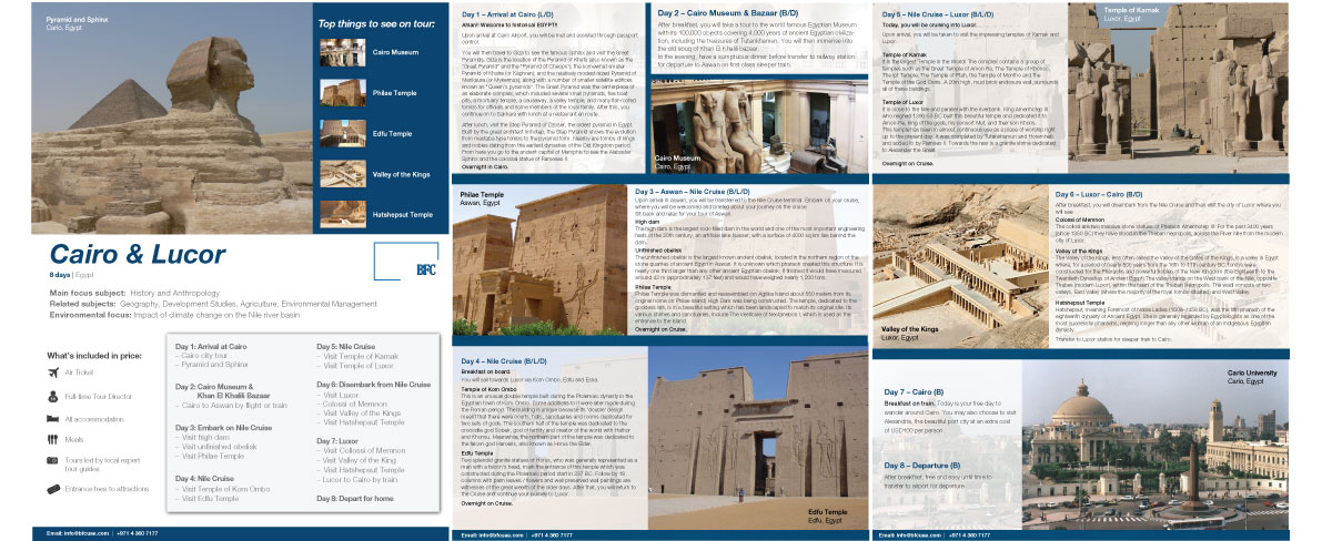 Brochure Design by JessicaD for BFC Travel Management | Design #1169511