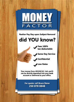 Flyer Design by zzafra for Money factor | Design: #1172100