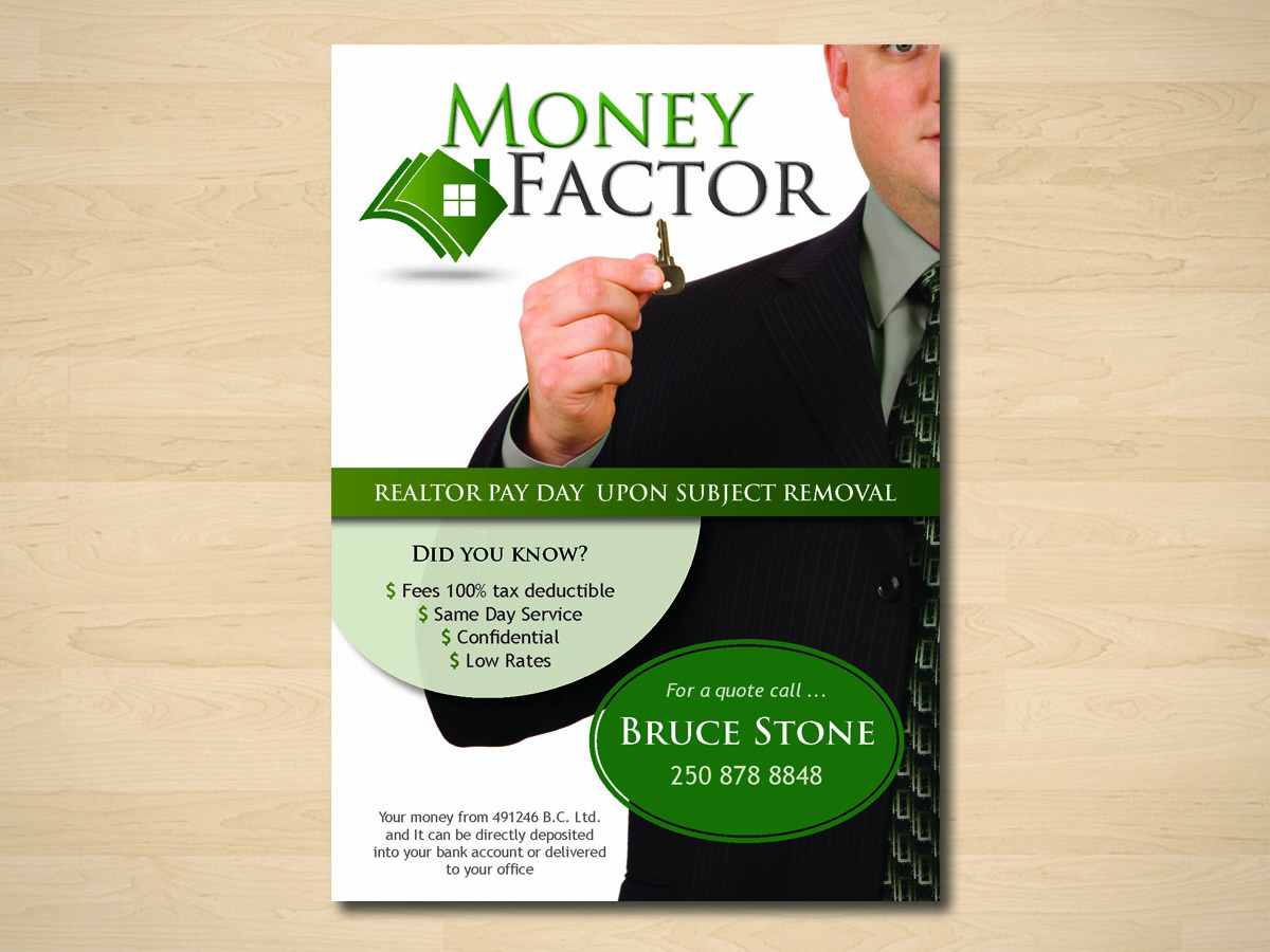 Flyer Design by Alison for Money factor | Design #1178618