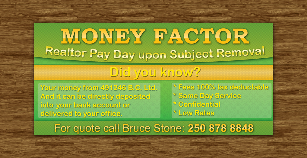 Flyer Design by Levardos for Money factor | Design #1169869