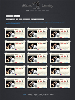 Diseño Web por Lucas para Betterdating.com & DatingTurnaround.com (both online in the course of 2014) | Diseño: #1169540