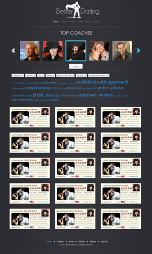 Web Design par Lucas pour Betterdating.com & DatingTurnaround.com (both online in the course of 2014) | Design : #1171887