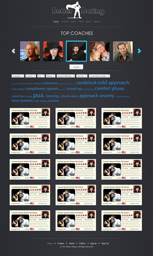 Diseño Web por Lucas para Betterdating.com & DatingTurnaround.com (both online in the course of 2014) | Diseño: #1171897