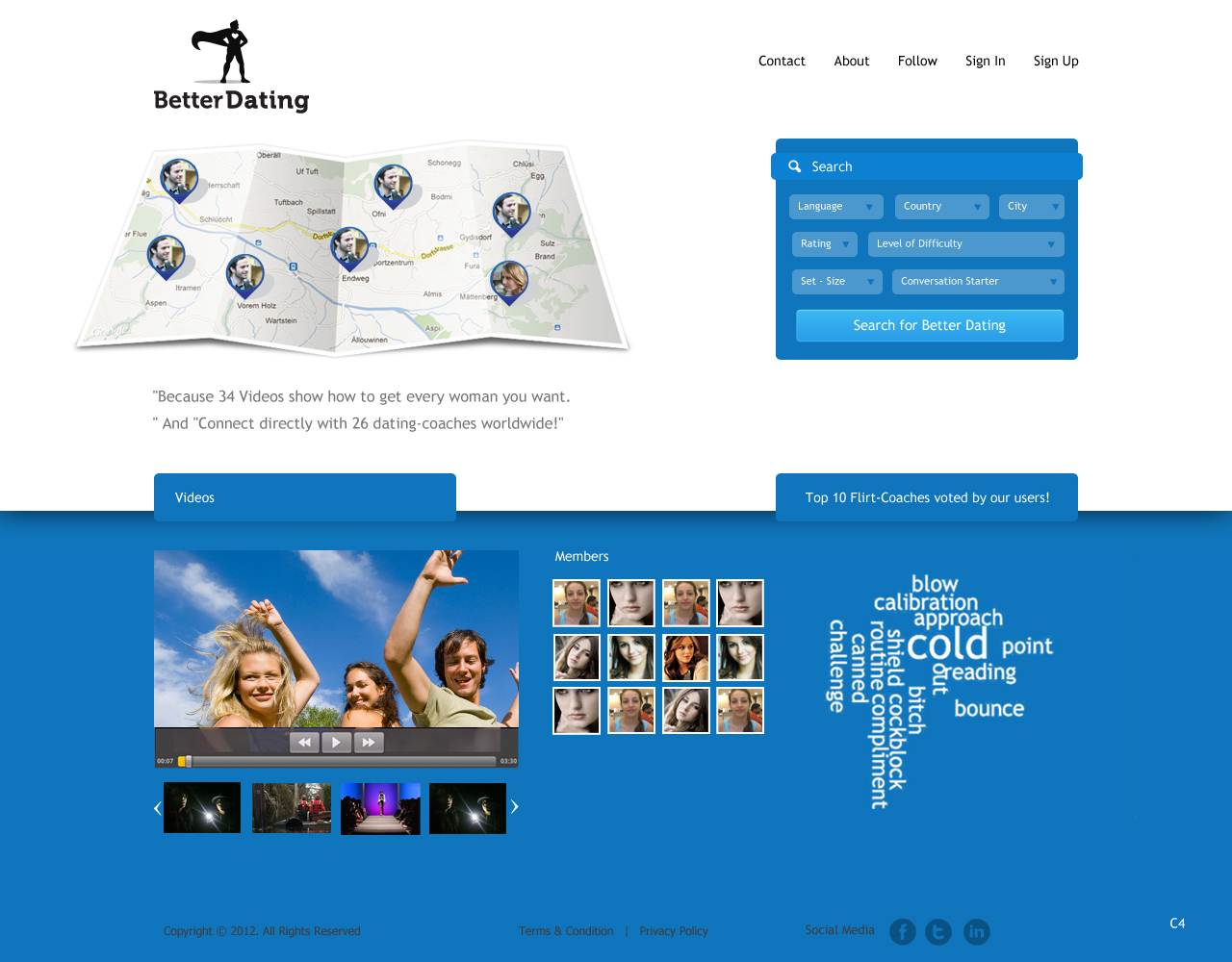 Web Design by pb for Betterdating.com & DatingTurnaround.com (both online in the course of 2014) | Design #1178036