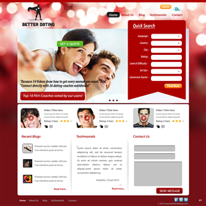 Web Design par pb pour Betterdating.com & DatingTurnaround.com (both online in the course of 2014) | Design : #1178040