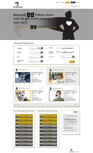 Diseño Web por Zoe  para Betterdating.com & DatingTurnaround.com (both online in the course of 2014) | Diseño: #1189317