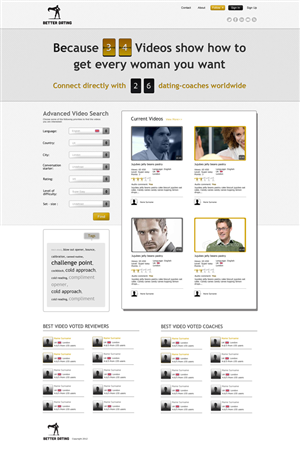 Web Design by Zoe  for Betterdating.com & DatingTurnaround.com (both online in the course of 2014) | Design: #1193530