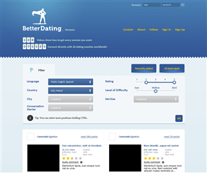 Web Design par Veleriq pour Betterdating.com & DatingTurnaround.com (both online in the course of 2014) | Design : #1176537