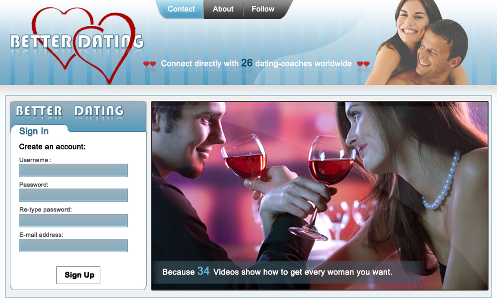 Diseño Web por Creative Design para Betterdating.com & DatingTurnaround.com (both online in the course of 2014) | Diseño #1181955