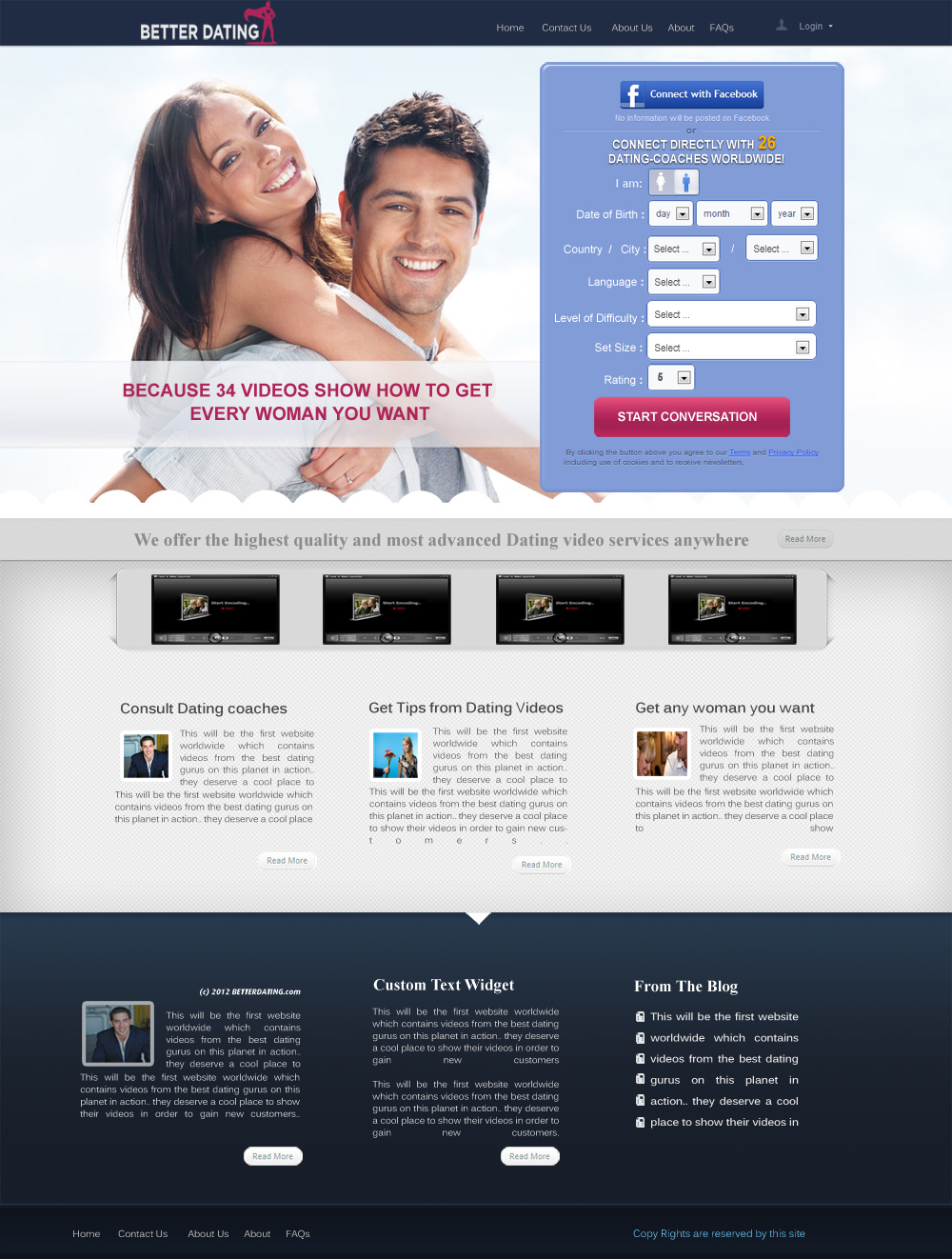 Web Design par MSA pour Betterdating.com & DatingTurnaround.com (both online in the course of 2014) | Design #1169459