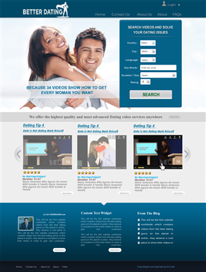 Web Design by MSA for Betterdating.com & DatingTurnaround.com (both online in the course of 2014) | Design #1175349