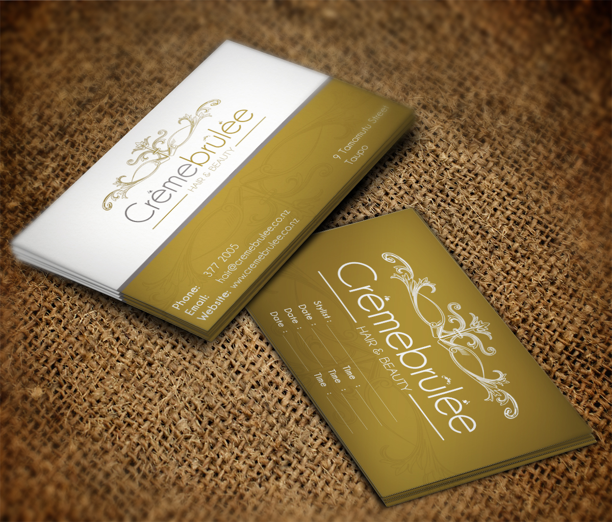 Diseño de Tarjeta de Presentación por MT para Cremebrulee Hair & Beauty | Diseño #4244393