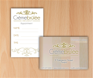 Business Card Design by HLDesign for Cremebrulee Hair & Beauty | Design: #4199917