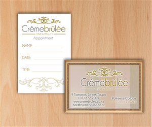 Business Card Design by HLDesign for Cremebrulee Hair & Beauty | Design: #4199953