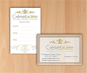 Business Card Design by HLDesign for Cremebrulee Hair & Beauty | Design: #4199959