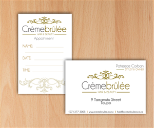 Business Card Design by HLDesign for Cremebrulee Hair & Beauty | Design: #4203732
