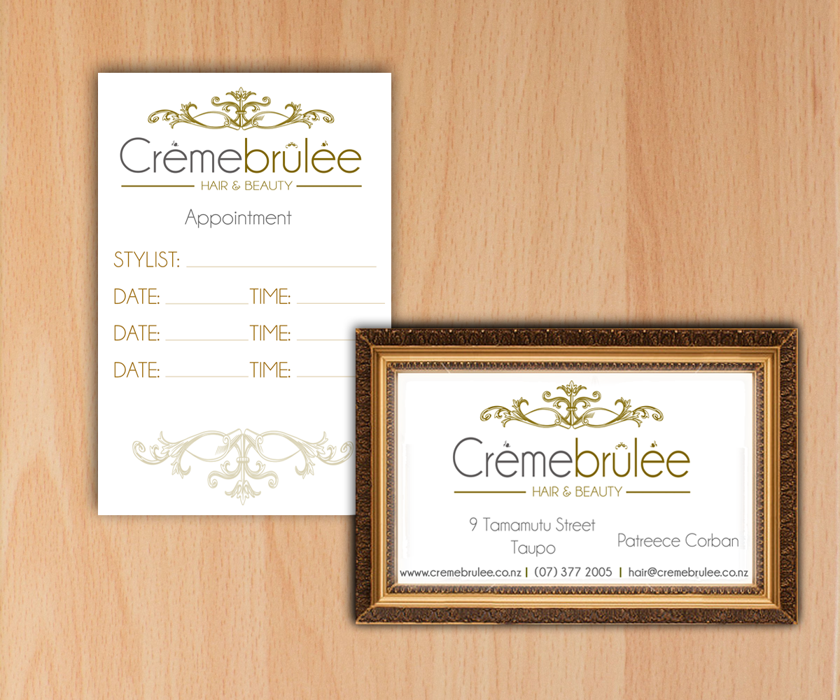 Diseño de Tarjeta de Presentación por HLDesign para Cremebrulee Hair & Beauty | Diseño #4228816