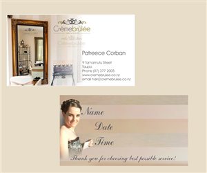 Business Card Design by axa for Cremebrulee Hair & Beauty | Design: #4208426