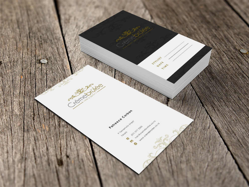 Diseño de Tarjeta de Presentación por Eggo May P para Cremebrulee Hair & Beauty | Diseño #4180462
