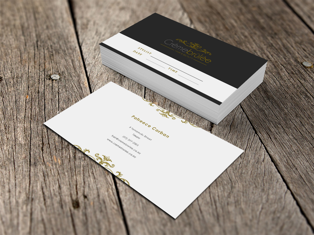 Diseño de Tarjeta de Presentación por Eggo May P para Cremebrulee Hair & Beauty | Diseño #4180542