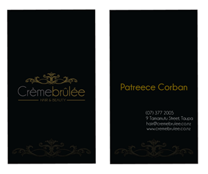 Business Card Design by Art Girl for Cremebrulee Hair & Beauty | Design: #4171594