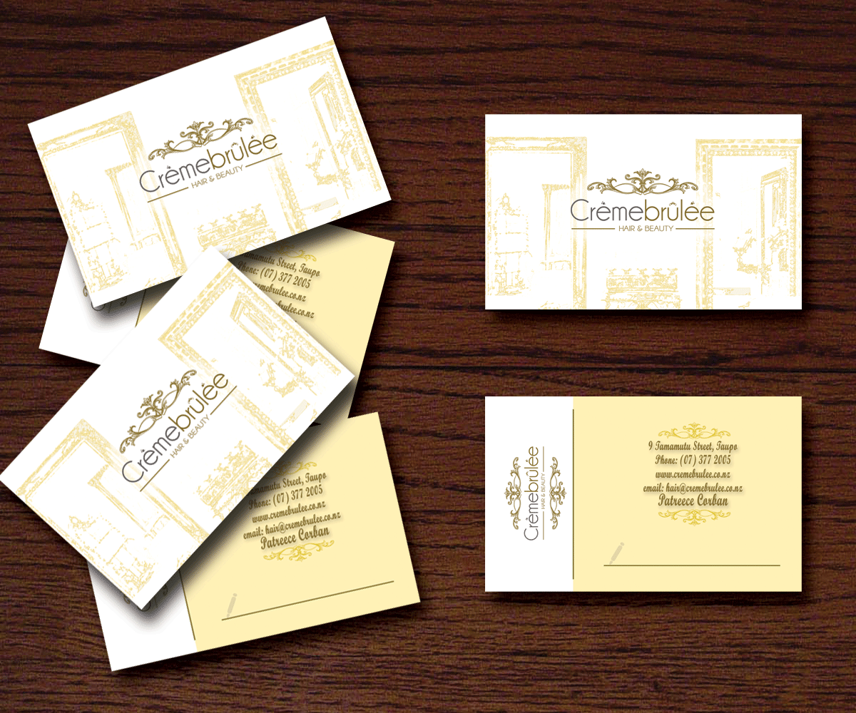 Business Card Design by ioannis1983gr for Cremebrulee Hair & Beauty | Design #4173622