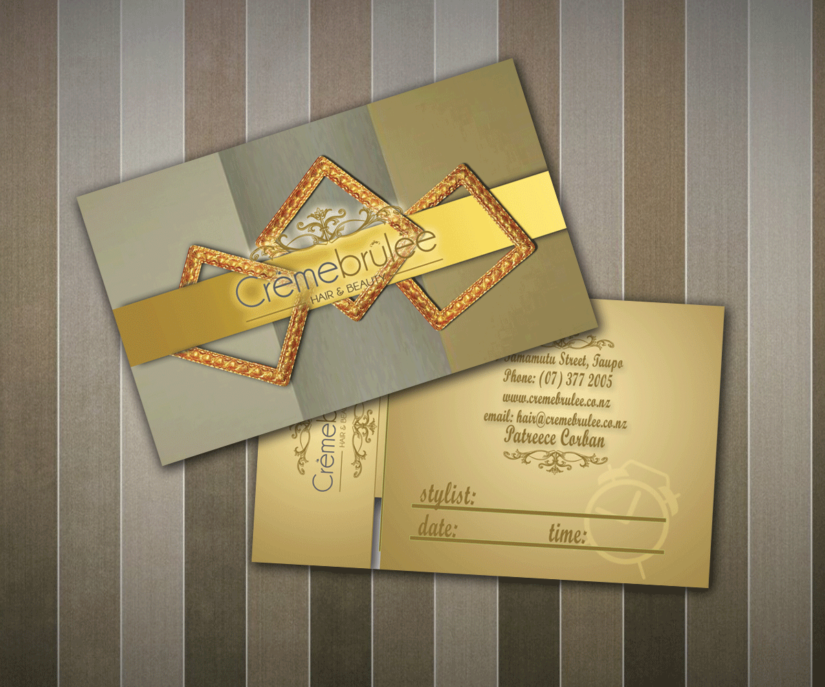 Business Card Design by ioannis1983gr for Cremebrulee Hair & Beauty | Design #4192240