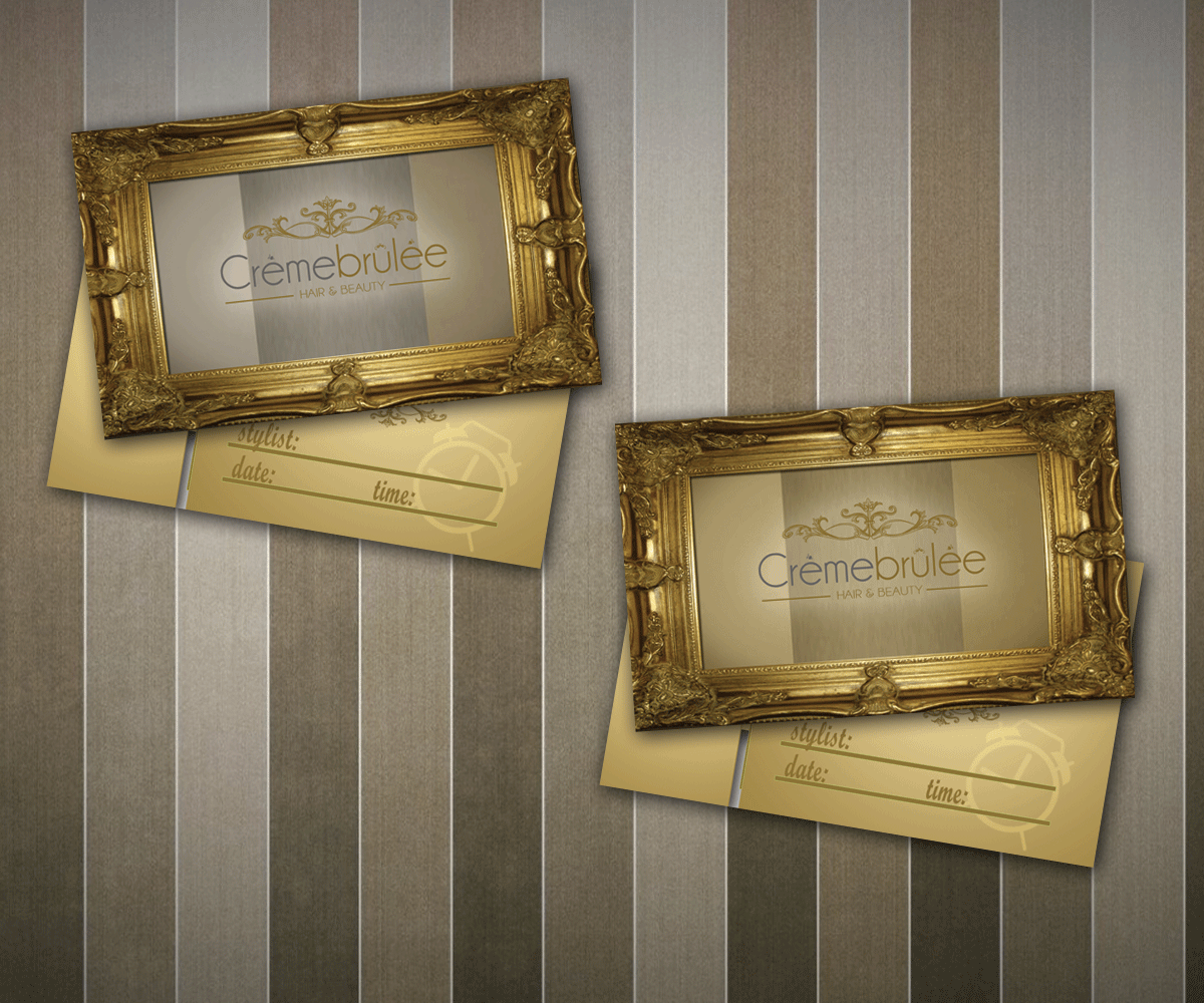 Business Card Design by ioannis1983gr for Cremebrulee Hair & Beauty | Design #4192259