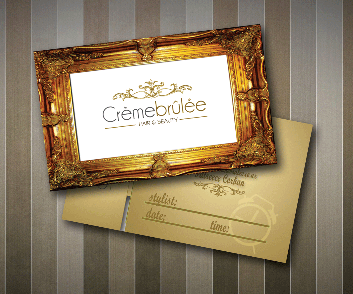 Visitenkarten-Design von ioannis1983gr für Cremebrulee Hair & Beauty | Design #4197215