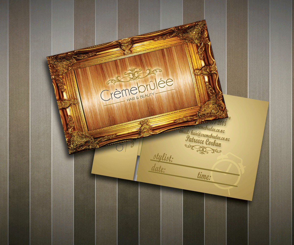 Business Card Design by ioannis1983gr for Cremebrulee Hair & Beauty | Design #4198201