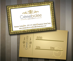 Business Card Design by ioannis1983gr for Cremebrulee Hair & Beauty | Design: #4227609