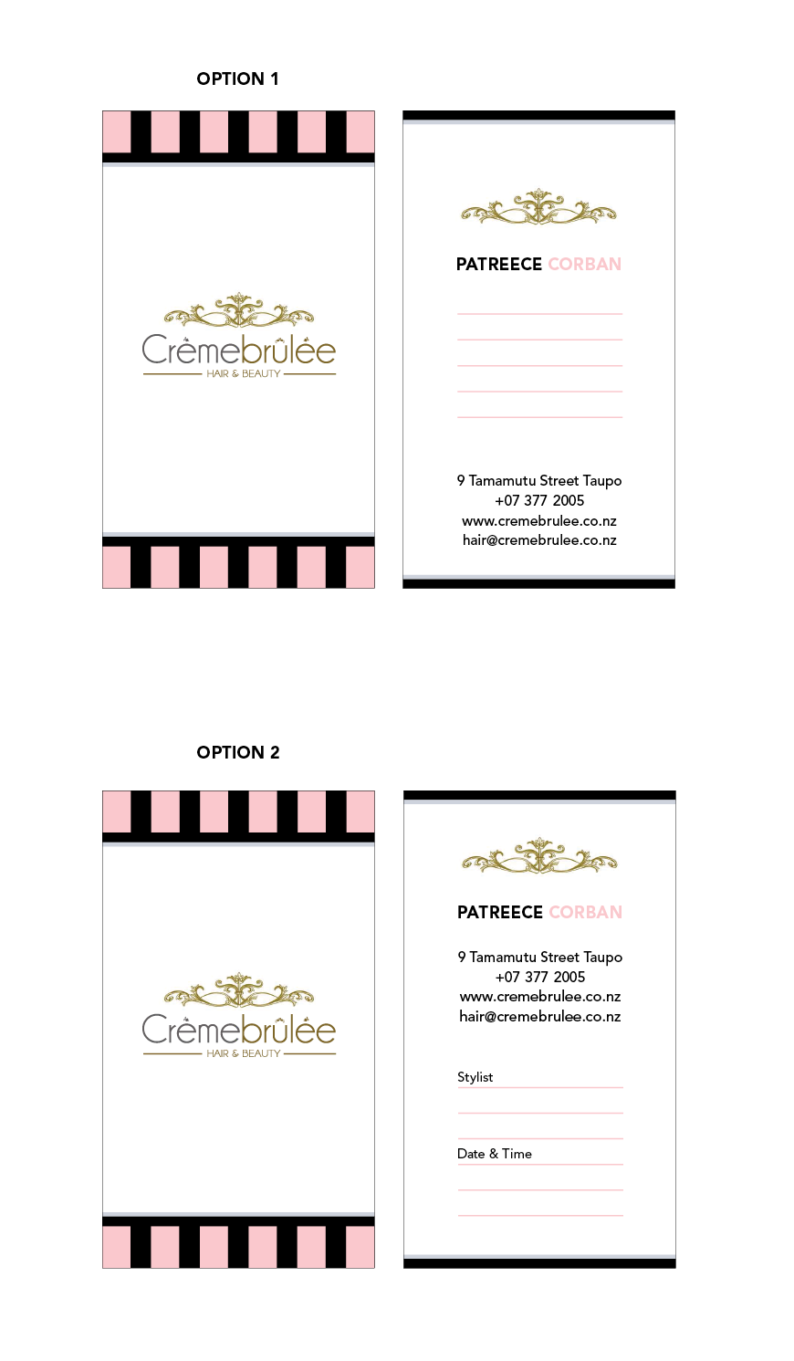Business Card Design by jungster for Cremebrulee Hair & Beauty | Design #4182461