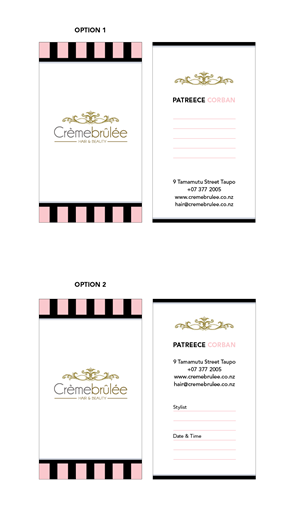 Business Card Design by jungster for Cremebrulee Hair & Beauty | Design: #4182461