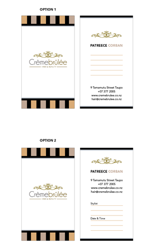 Business Card Design by jungster for Cremebrulee Hair & Beauty | Design: #4186061