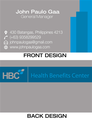 Business Card Design by John Paulo Filler Gaa for HBC | Design #4178349