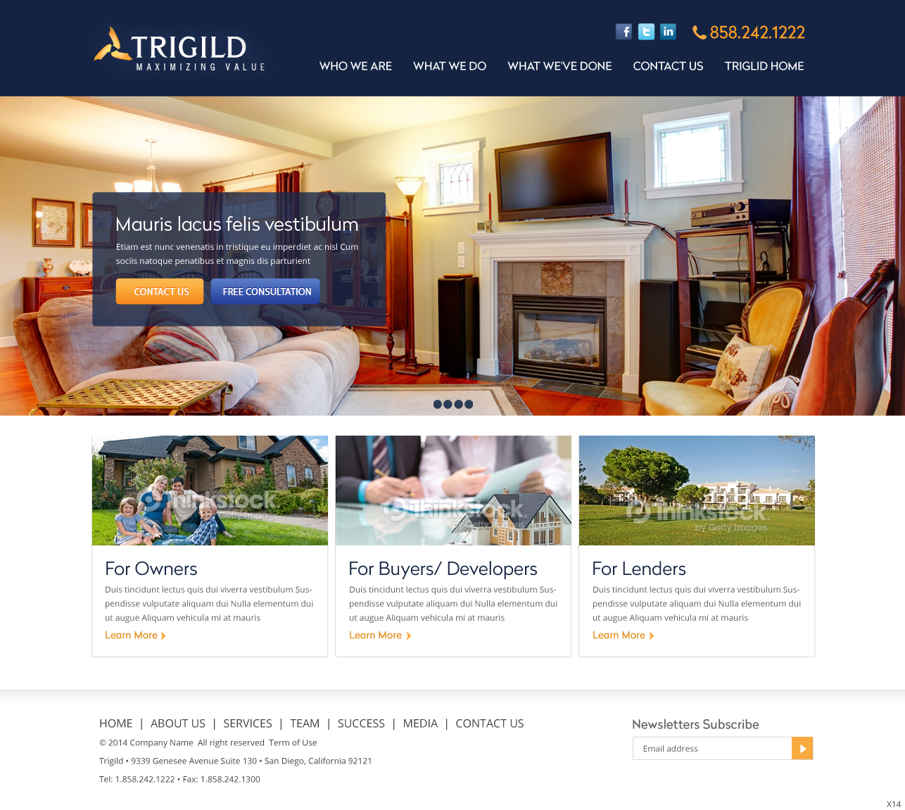 Web Design par pb pour Trigild | Design #4180999