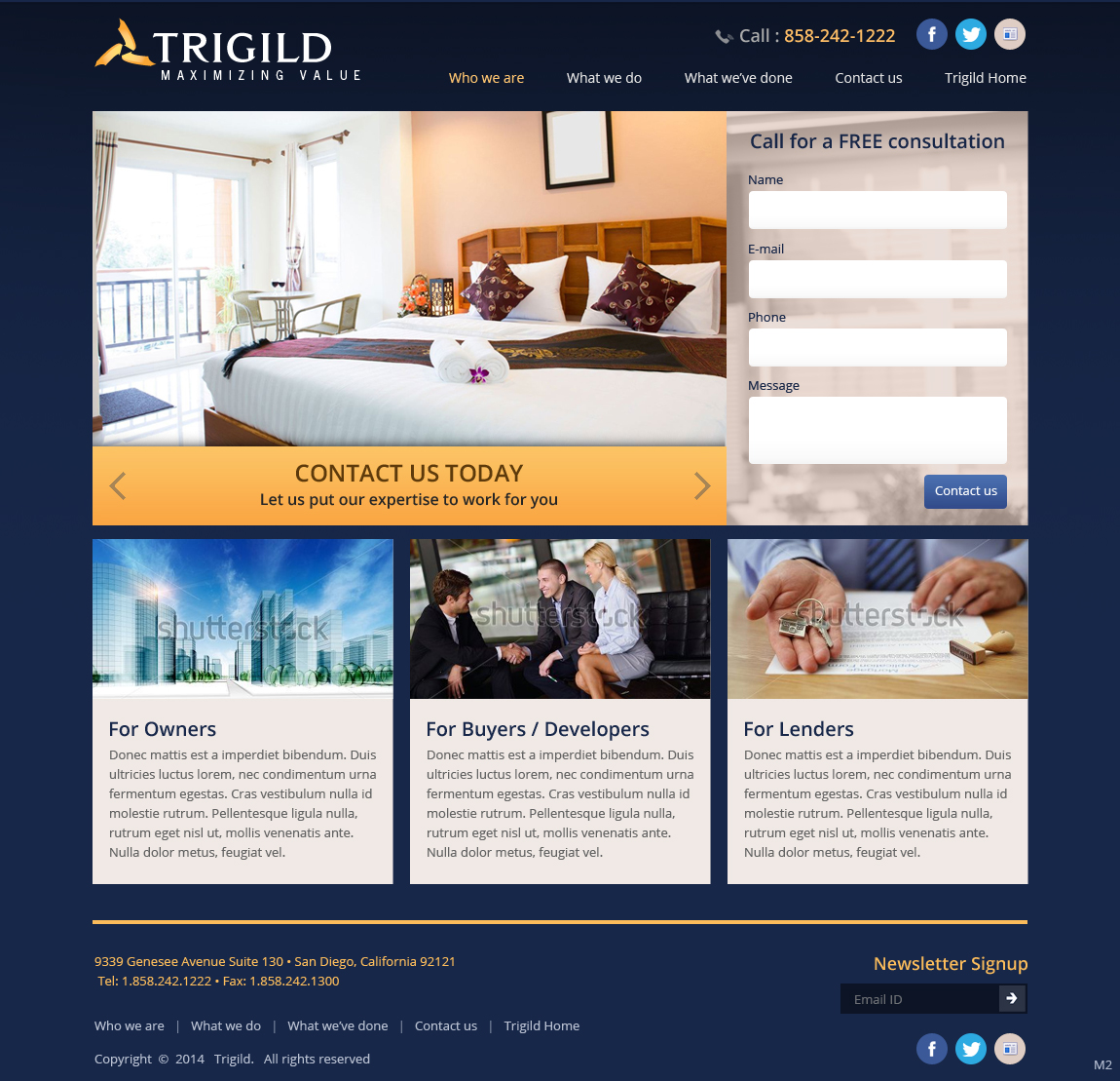 Web Design par pb pour Trigild | Design #4181016