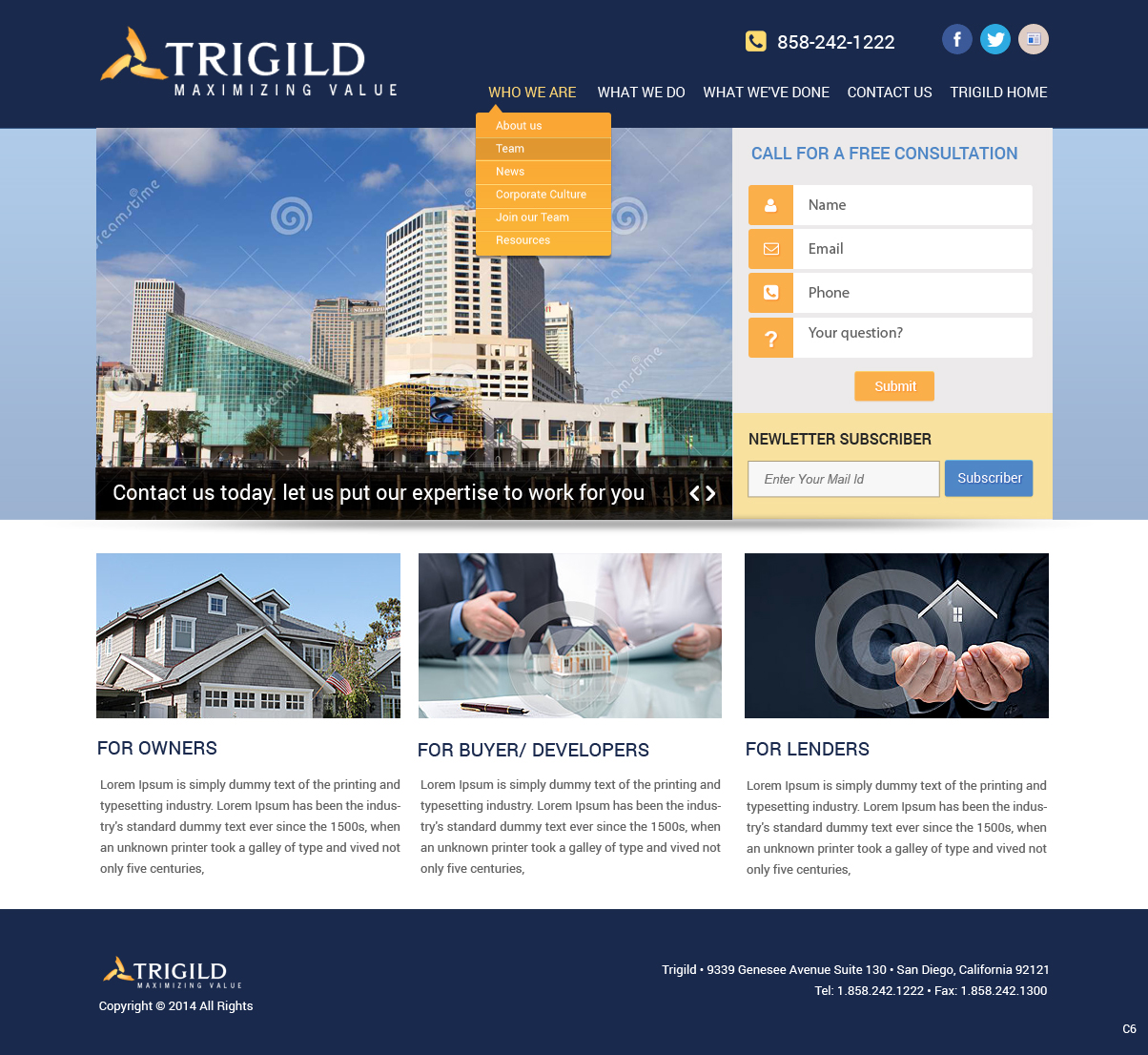 Web Design par pb pour Trigild | Design #4190080