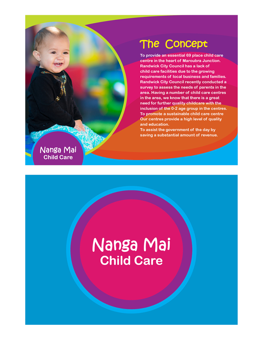 playful elegant childcare brochure design for a company by avi childcare brochure