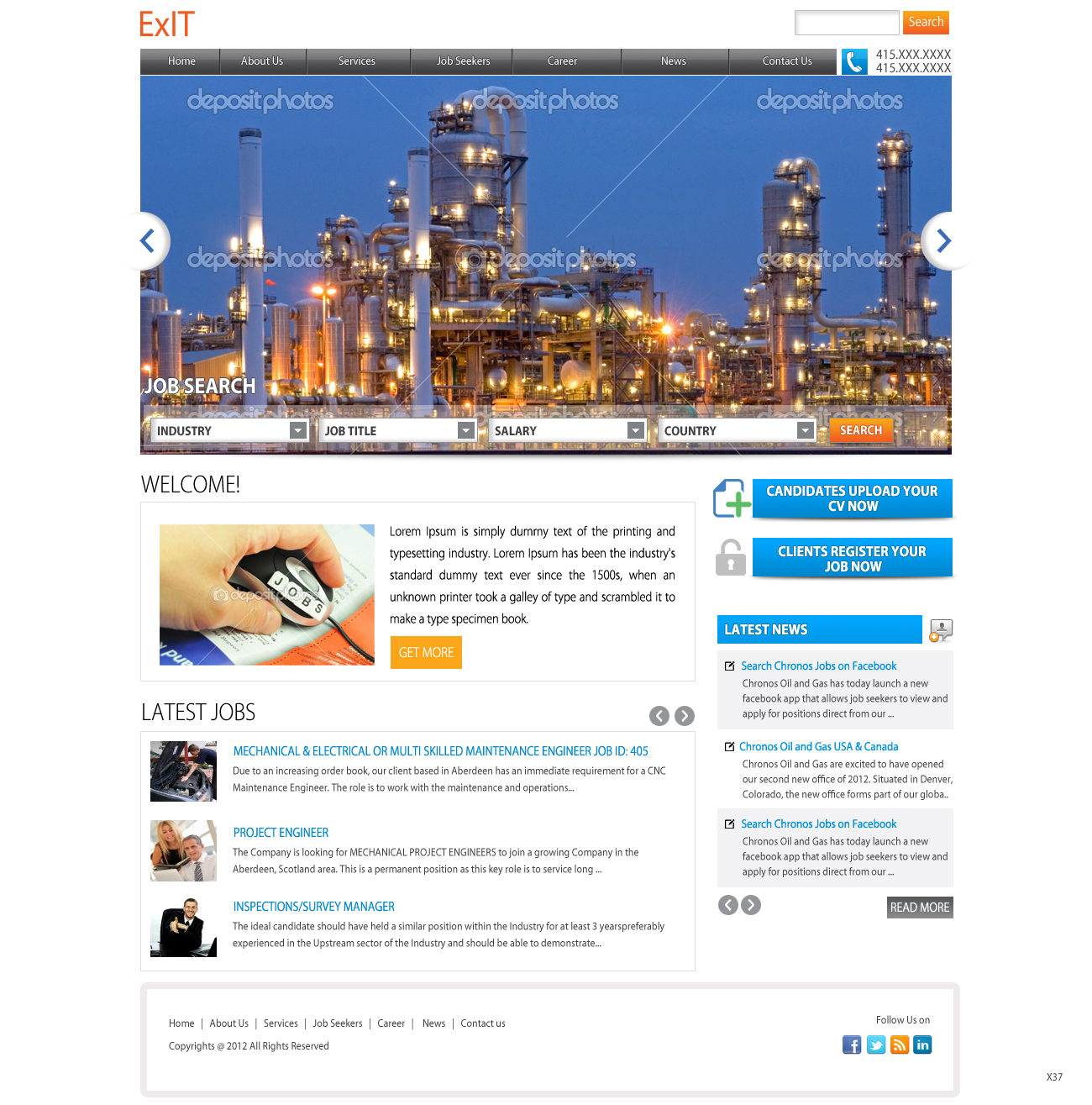 Web Design by pb for ExIT | Design #1178128