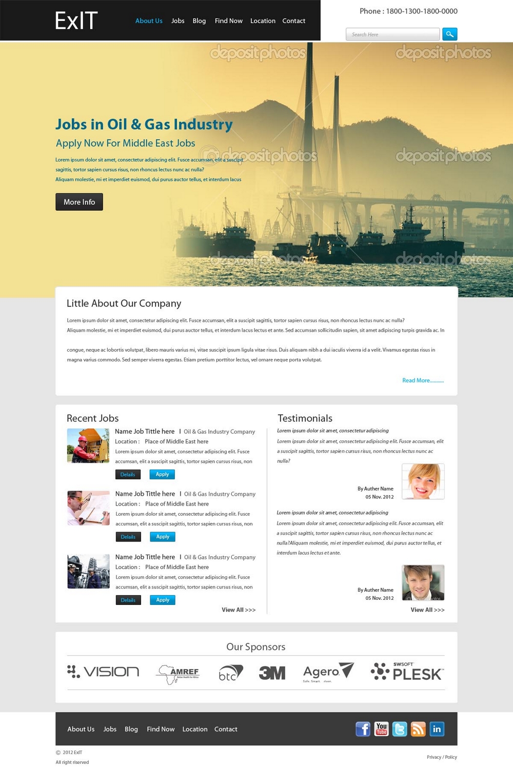 Web Design by pb for ExIT | Design #1184710