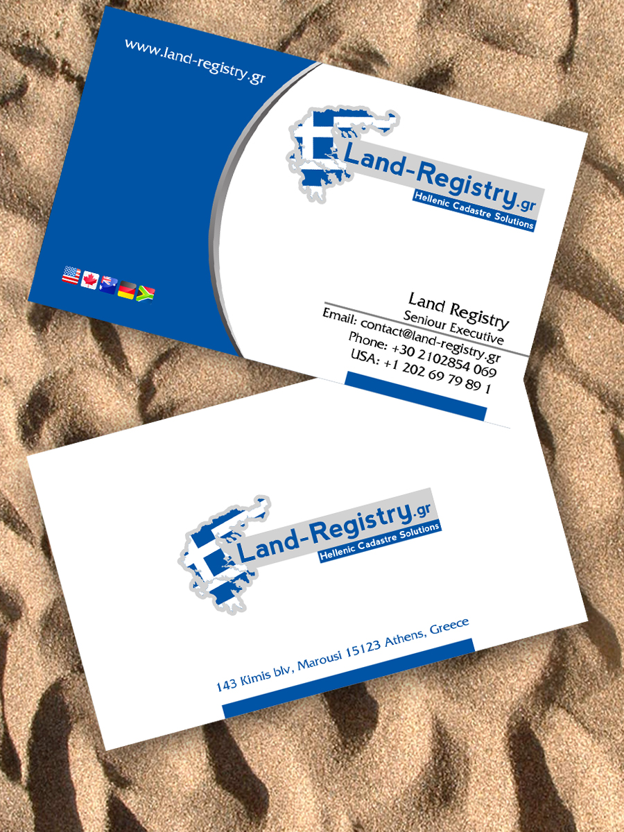 Business Card Design by Mayank Patel for Land Registry.gr | Design #1220587