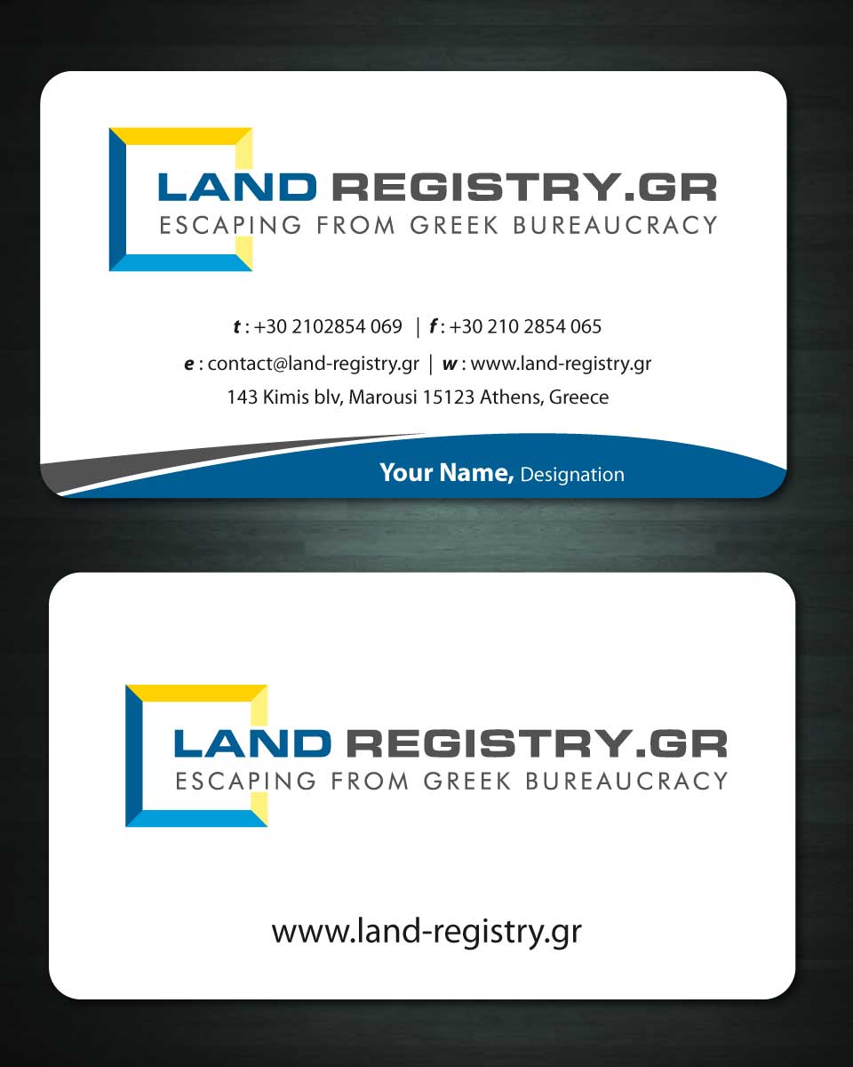 Business Card Design by Sbss for Land Registry.gr | Design #1185617
