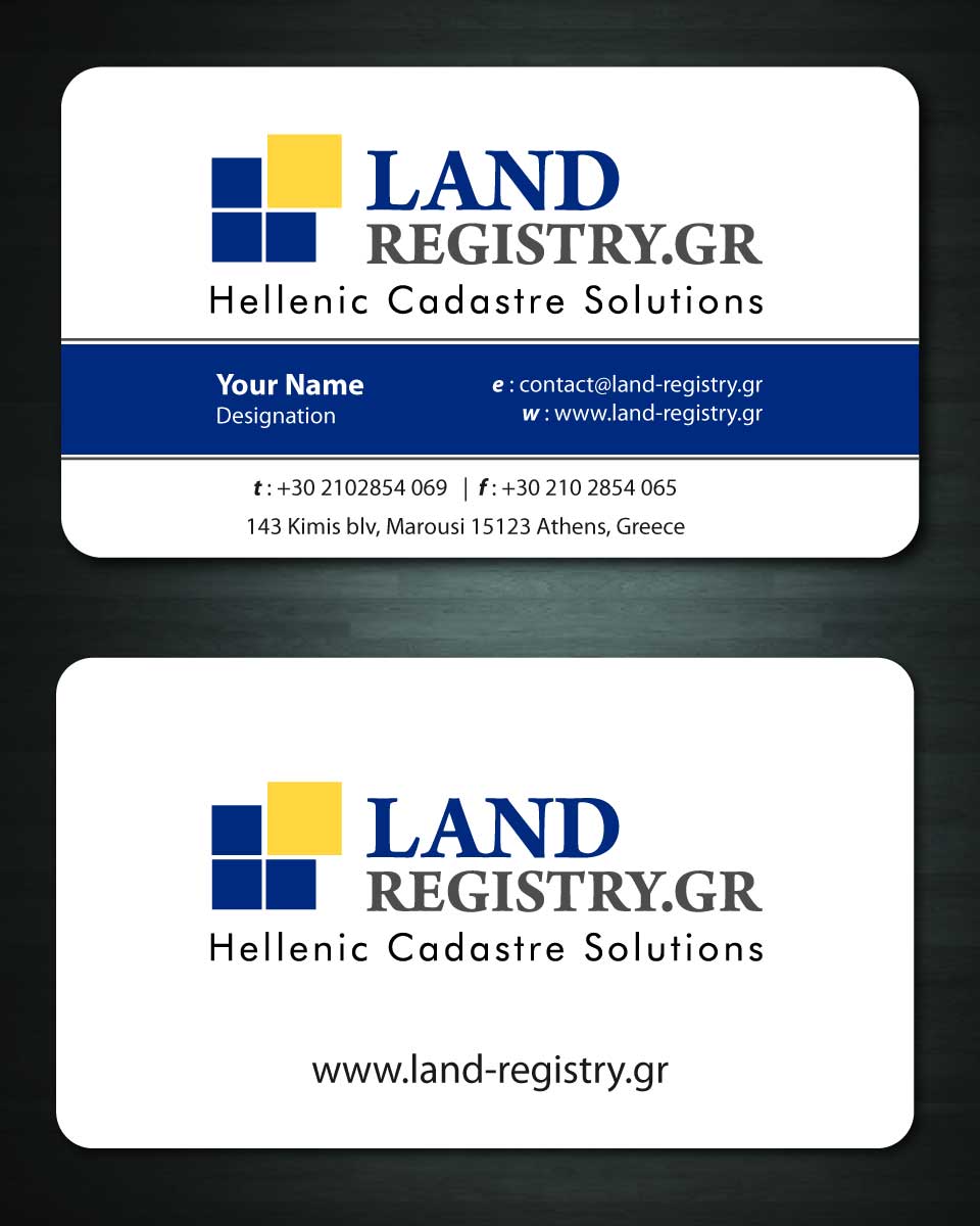 Business Card Design by Sbss for Land Registry.gr | Design #1185618