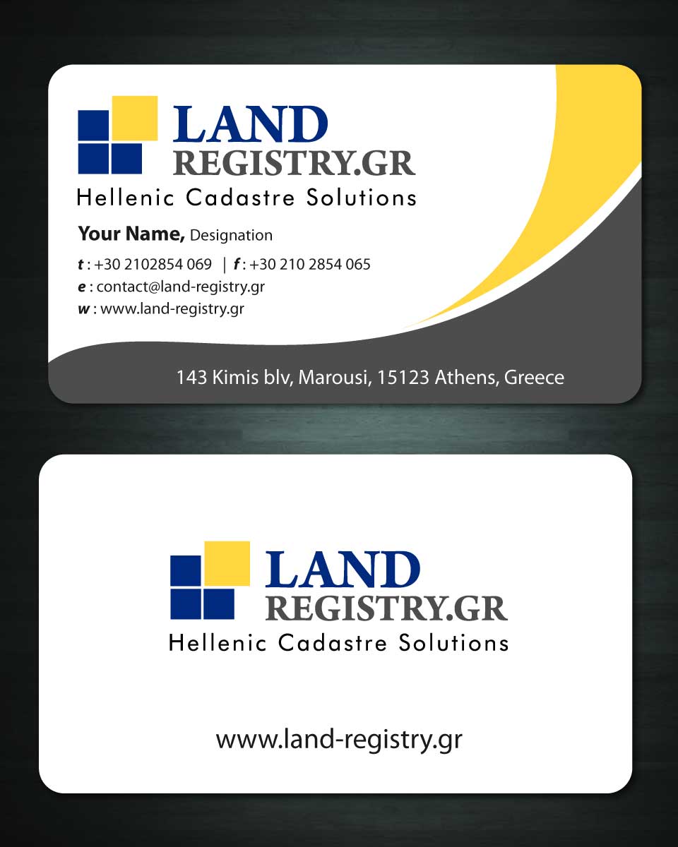 Business Card Design by Sbss for Land Registry.gr | Design #1185619